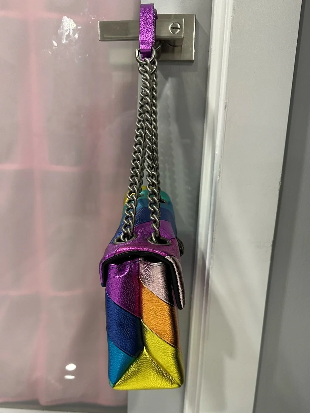 Kurt Geiger Rainbow Metallic Crossbody/Shoulder Bag - Picture 6 of 10